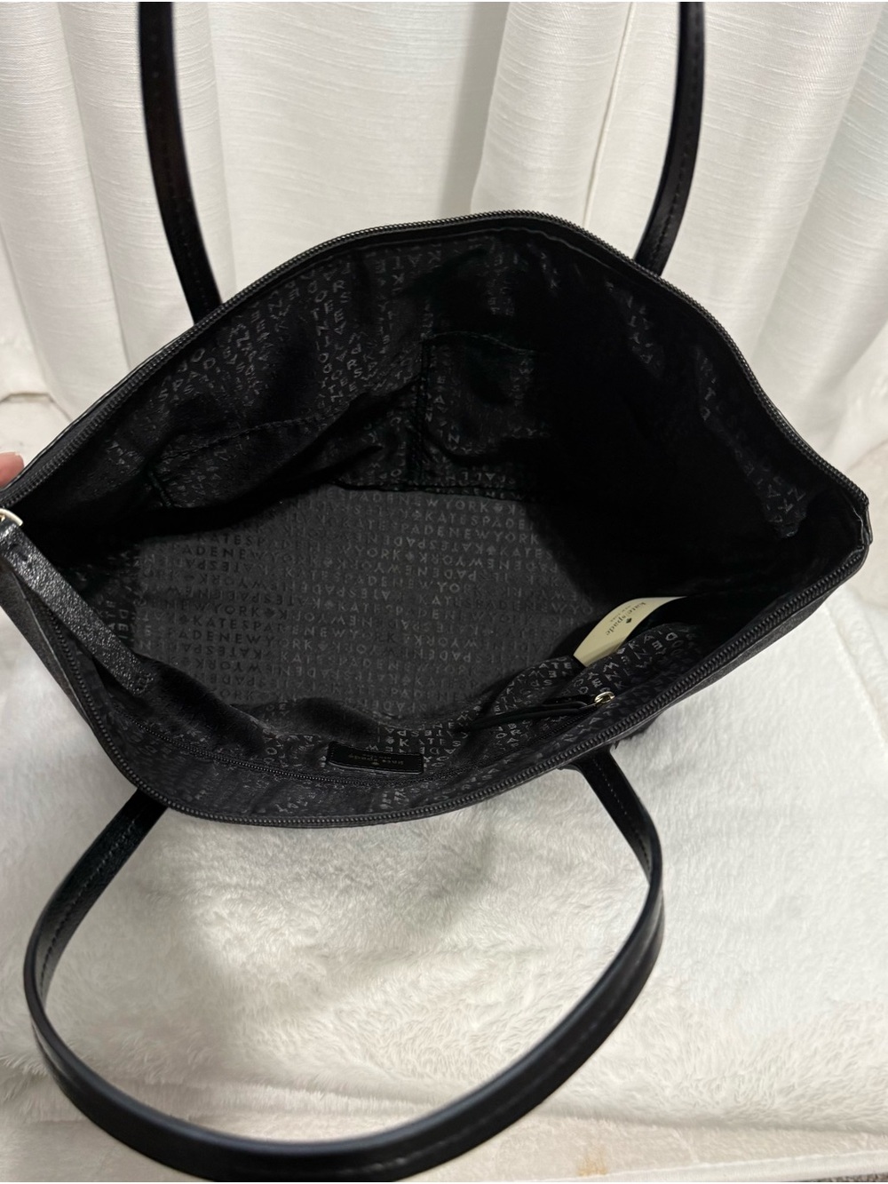 Kate Spade Haven Lane Hani Black Glitter Tote Bag - Picture 8 of 16